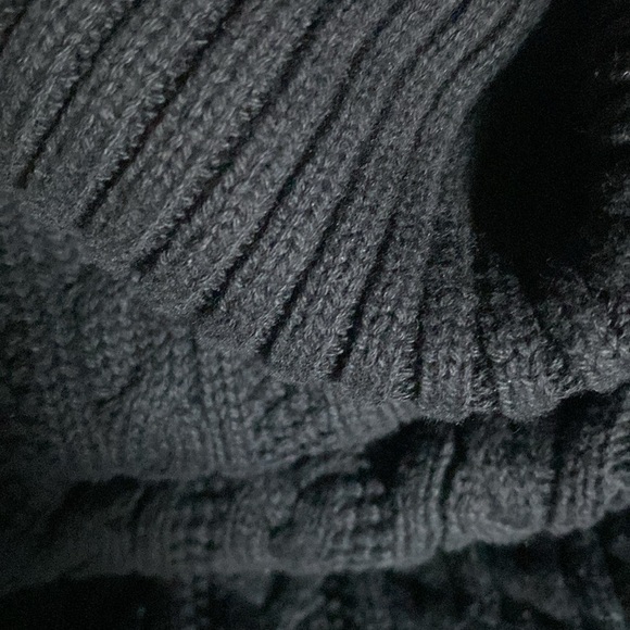 Cable Knit Turtleneck Cardigan Sweater Pullover Black Big Tall Men Size 2X NWT - Picture 7 of 10